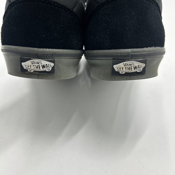 Vans Lindero Suede Leather Low Top Lace Up Sneakers Black Mens Size 9 GUM SOLE - Picture 4 of 10